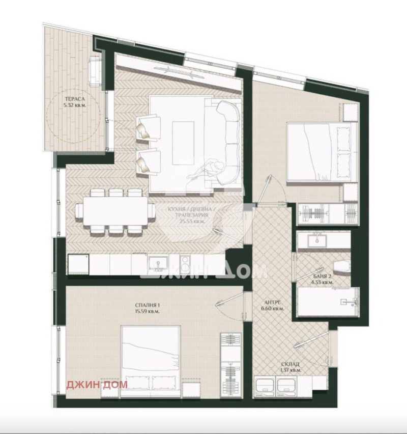 Продава 3-СТАЕН, гр. Бургас, област Бургас, снимка 4 - Апартаменти - 52651219