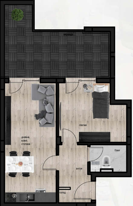 Продава  2-стаен, град Пловдив, Кючук Париж • 69 048 EUR • ID 80677404 — holmes.bg - [1] 