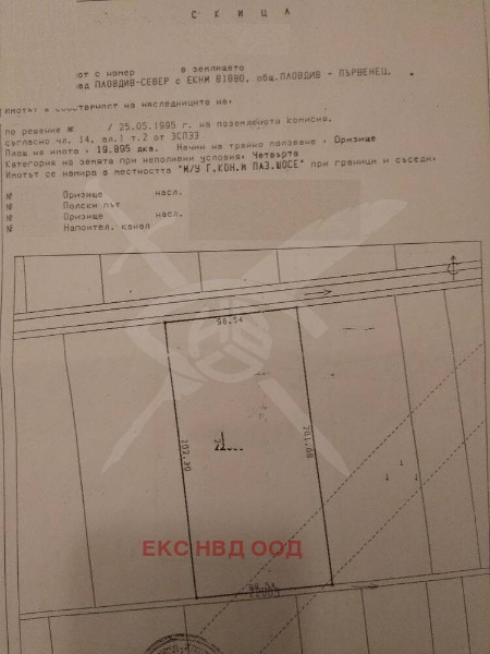 Продава ЗЕМЕДЕЛСКА ЗЕМЯ, гр. Пловдив, област Пловдив, снимка 1 - Земеделска земя - 48607458