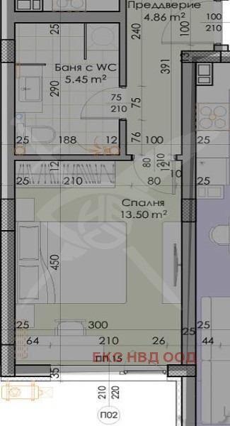 En venta  1 dormitorio Plovdiv , Yuzhen , 76 metros cuadrados | 17952415