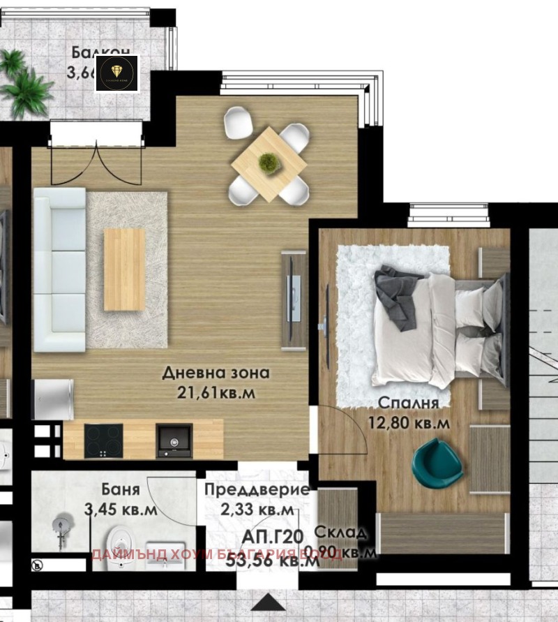 Продава 2-СТАЕН, гр. Пловдив, Коматевско шосе, снимка 2 - Апартаменти - 53095677