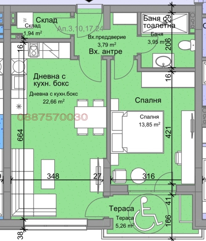Продава 2-СТАЕН, гр. Пловдив, Остромила