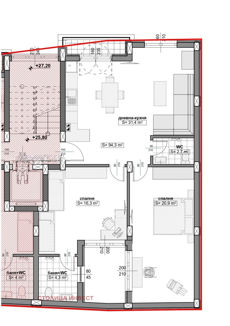 Продава 3-СТАЕН в град Русе, Широк център - 127 кв.м / 140 750 € » 275 283.07 лв., СТОЛИЦА ИНВЕСТ