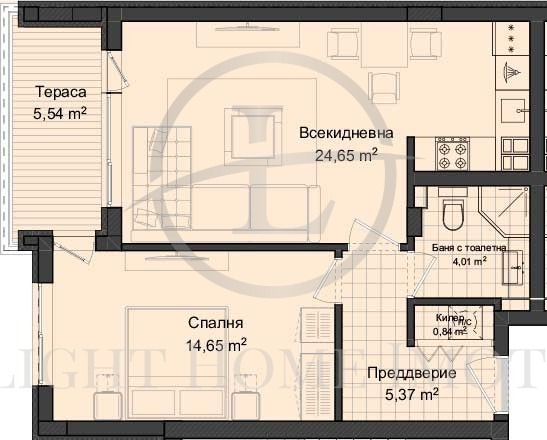 Продава 2-СТАЕН, гр. Пловдив, Гагарин, снимка 3 - Aпартаменти - 47701479