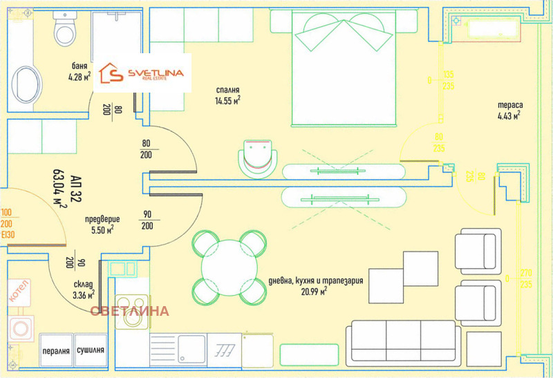 Продава 2-СТАЕН, гр. София, Дървеница, снимка 7 - Апартаменти - 53589710