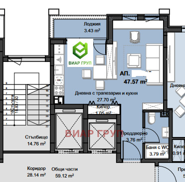 Na prodej  1 ložnice Plovdiv , Christo Smirnenski , 57 m2 | 40549616 - obraz [8]