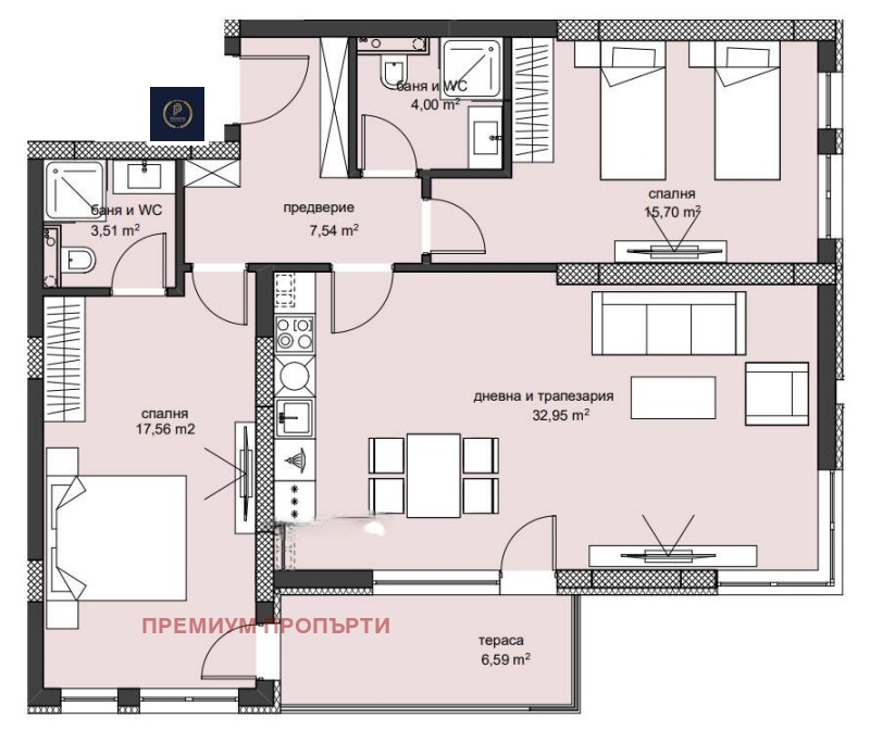 Zu verkaufen  2 Schlafzimmer Plowdiw , Hristo Smirnenski , 124 qm | 74592622 - Bild [3]