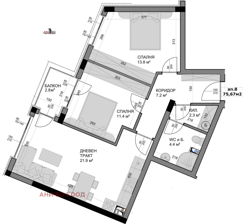 Продава  3-стаен град Варна , Владислав Варненчик 1 , 76 кв.м | 29833809 - изображение [2]