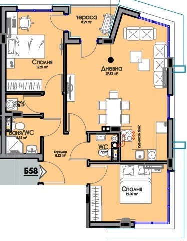 Продава  3-стаен, град Бургас, Хоризонт •  143 046 € • ID 48518905 — holmes.bg - [1] 