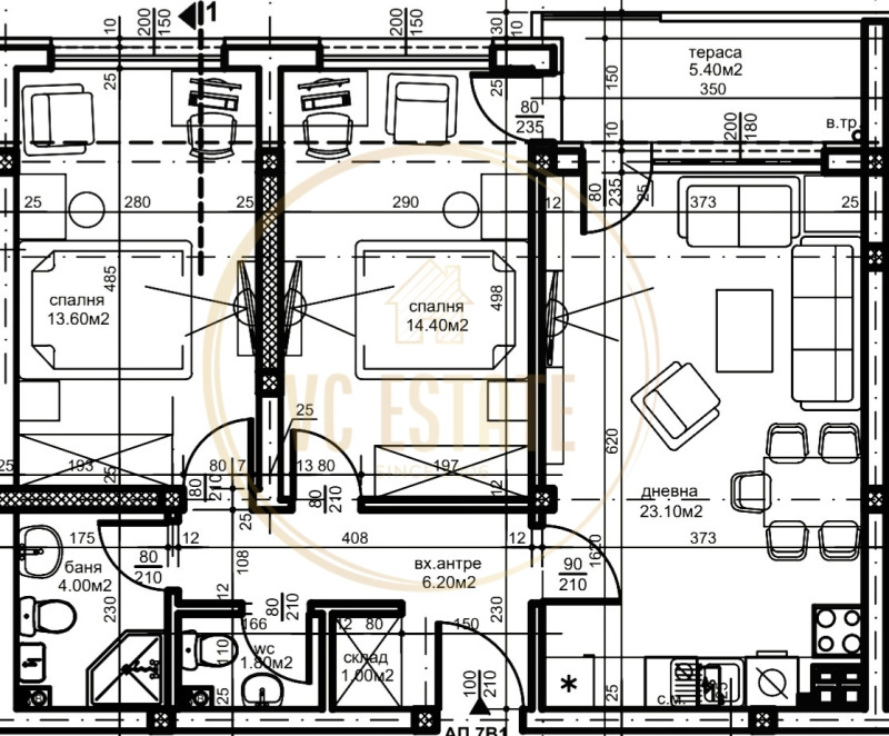 Продава  3-стаен град Пловдив , Пещерско шосе , 92 кв.м | 13500846