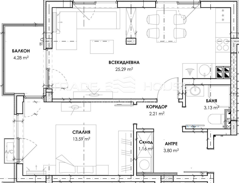 À vendre  1 chambre Plovdiv , Hristo Smirnenski , 77 m² | 78350290 - image [2]