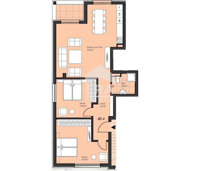 Zu verkaufen  2 Schlafzimmer Sofia , w.z.Kinozentara 3 tschast , 113 qm | 72787948 - Bild [9]