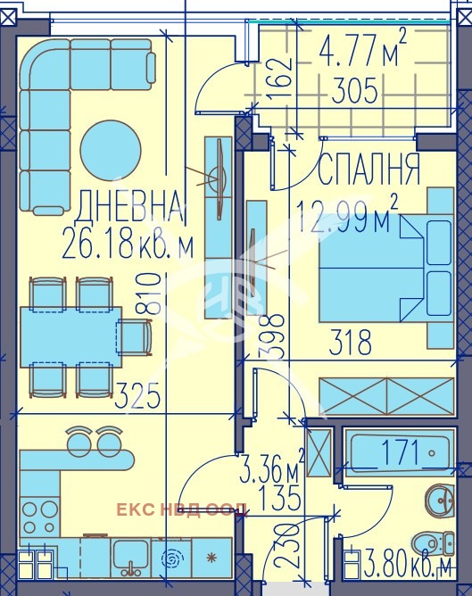 На продаж  1 спальня Пловдив , Изгрев , 71 кв.м | 46674673