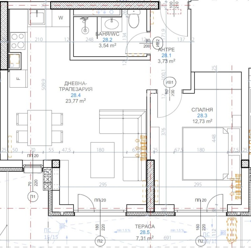 Продава 2-СТАЕН, гр. София, Обеля 2, снимка 4 - Апартаменти - 53370458