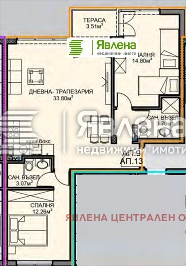 Продава 3-СТАЕН, гр. София, Обеля 2, снимка 1 - Aпартаменти - 48577848