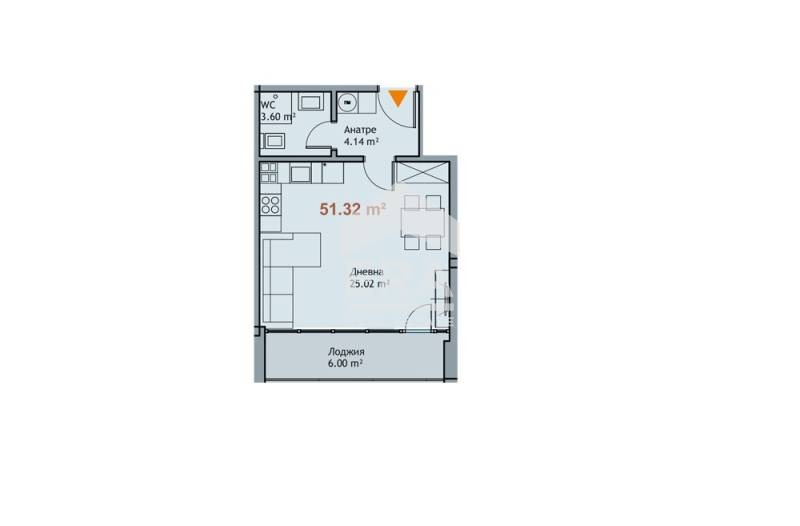 Te koop  Studio Varna , k.k. Tsjajka , 51 m² | 57739532 - afbeelding [3]