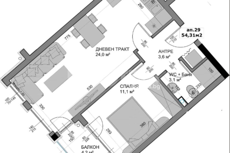 Zu verkaufen  1 Schlafzimmer Warna , Wladislaw Warnentschik 1 , 63 qm | 46442334 - Bild [2]