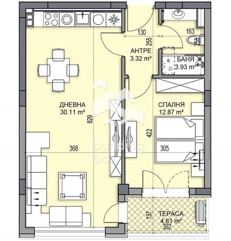 Til salg  1 soveværelse Plovdiv , Gagarin , 77 kvm | 35490076 - billede [2]