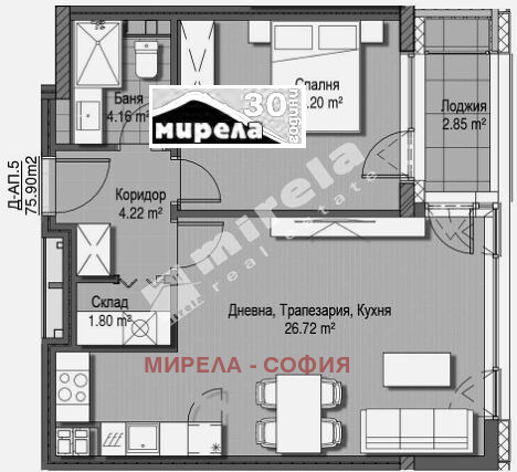 Продава 2-СТАЕН, гр. София, Кръстова вада