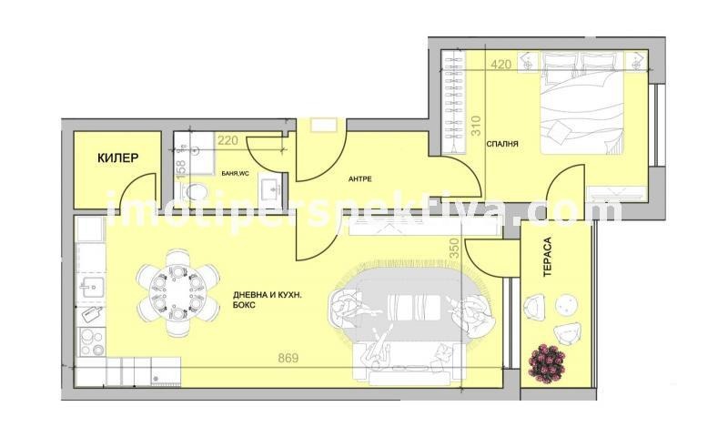 De vânzare  1 dormitor Plovdiv , Hristo Smirnensci , 82 mp | 68258358 - imagine [10]