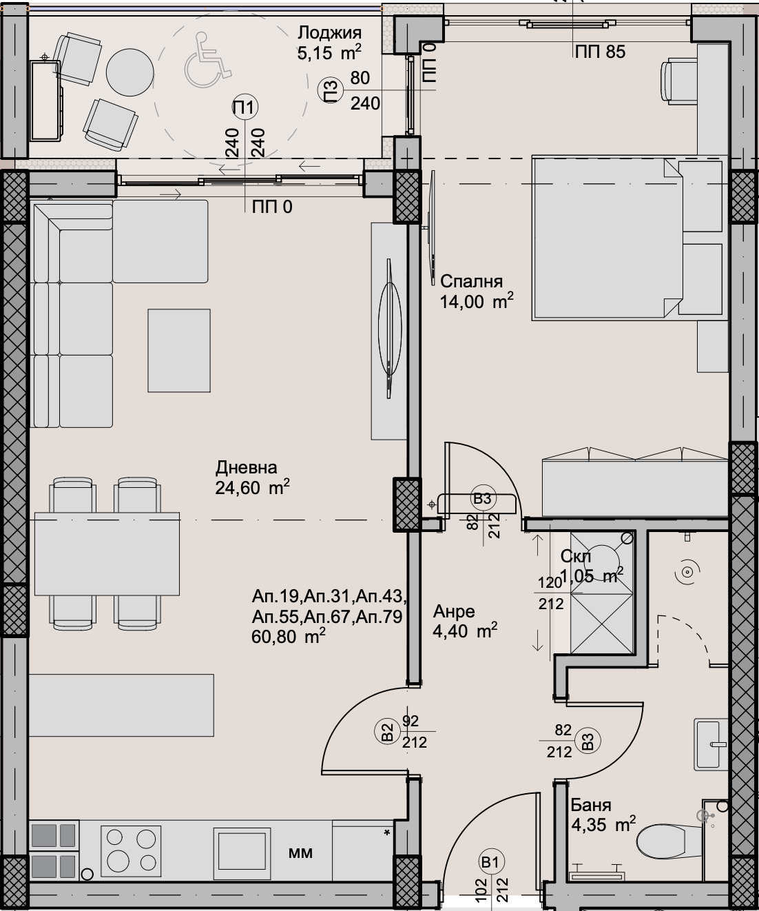 Продава 2-СТАЕН, гр. Пловдив, Христо Смирненски, снимка 3 - Апартаменти - 53979668