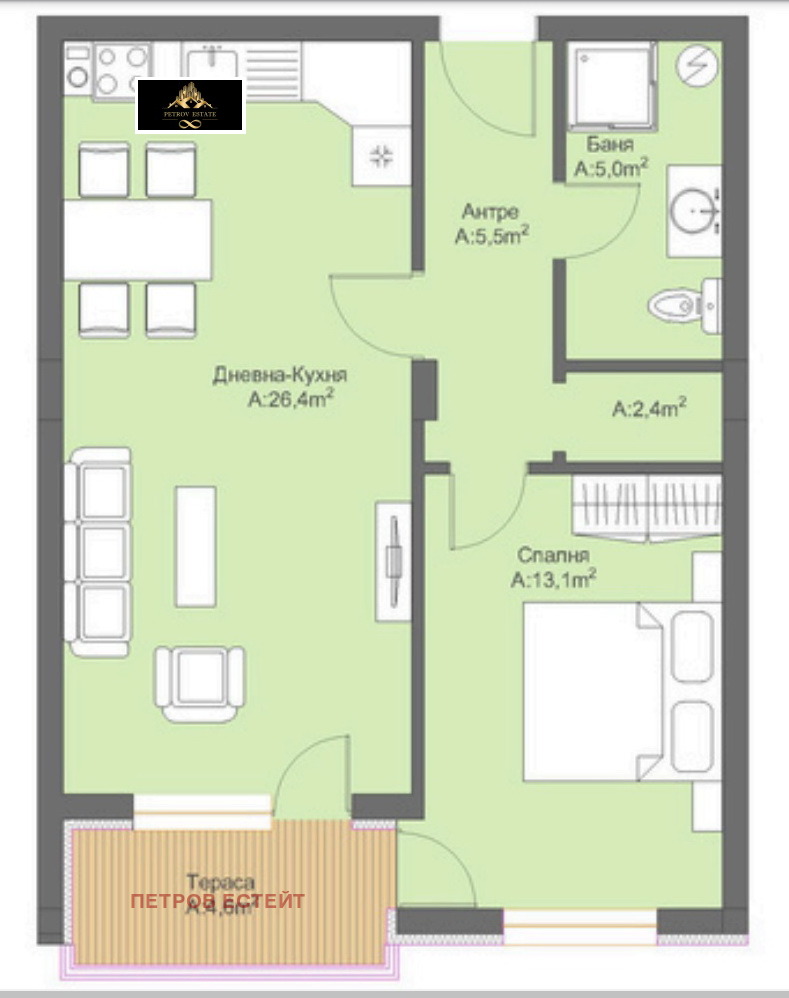 Til salg  1 soveværelse region Pazardzhik , Velingrad , 72 kvm | 69721090 - billede [4]