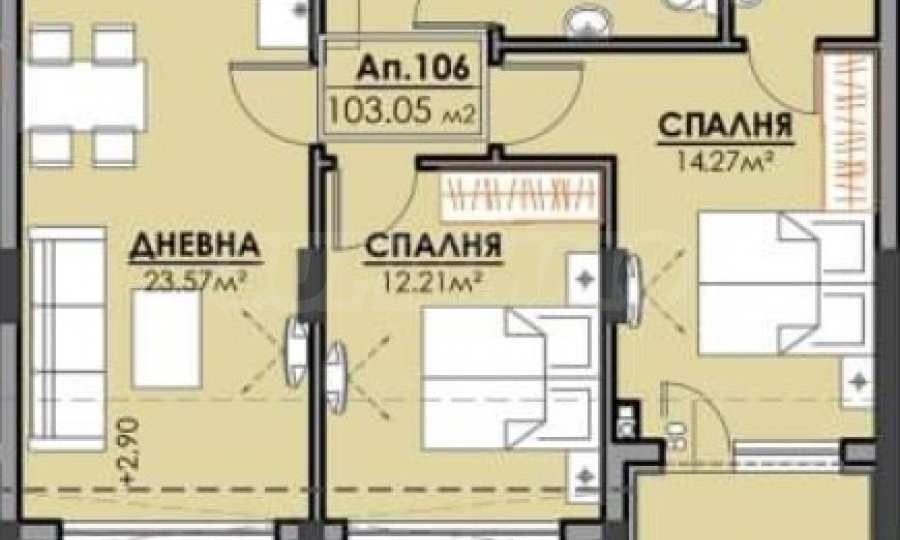 Продава 3-СТАЕН, гр. Бургас, Славейков, снимка 2 - Апартаменти - 50365164