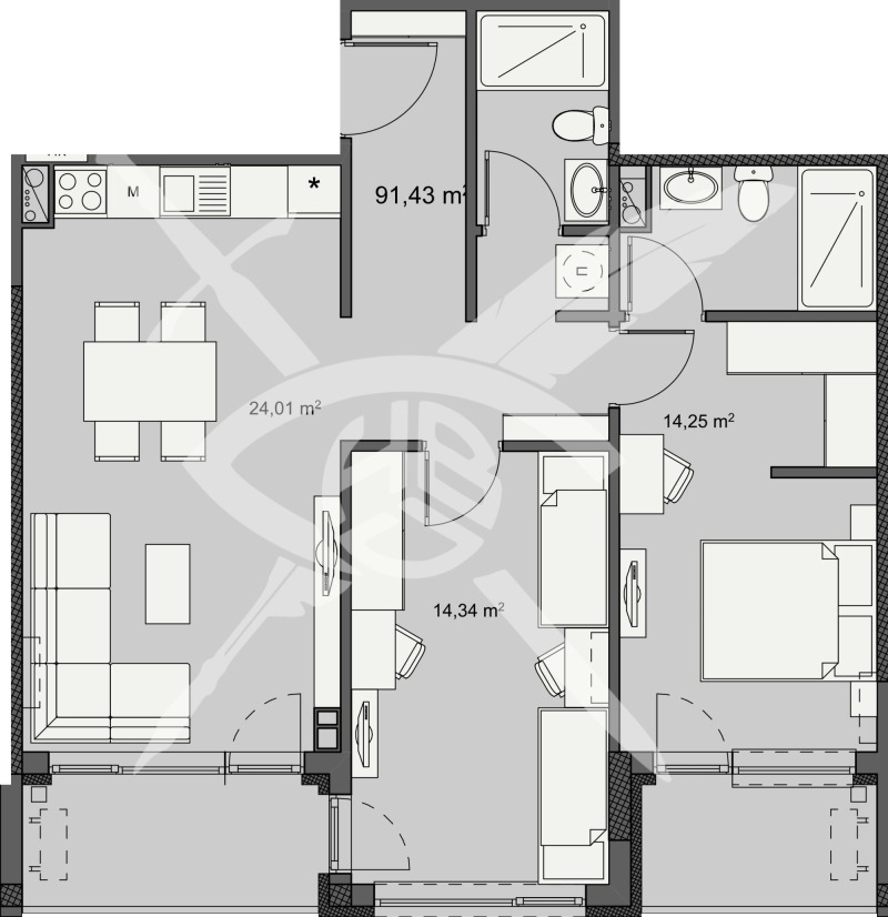 Продава 3-СТАЕН в град Бургас, Изгрев - 108 кв.м / 195 000 € » 381 386.85 лв., ЕКС НВД БУРГАС ООД