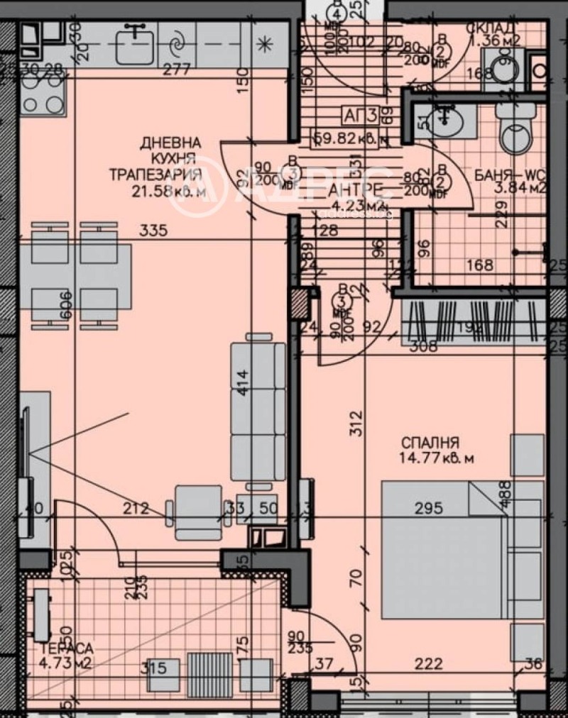 Продава 2-СТАЕН, гр. Бургас, Зорница, снимка 4 - Апартаменти - 52373892