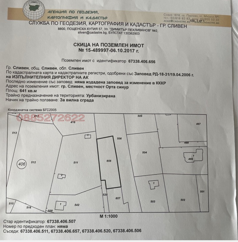 Продава ПАРЦЕЛ, гр. Сливен, в.з. Сливен, снимка 5 - Парцели - 53124622