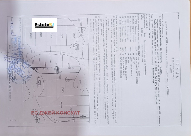 Продается  Земля область Перник , Боснек , 21.6 дка | 28372322 - изображение [2]
