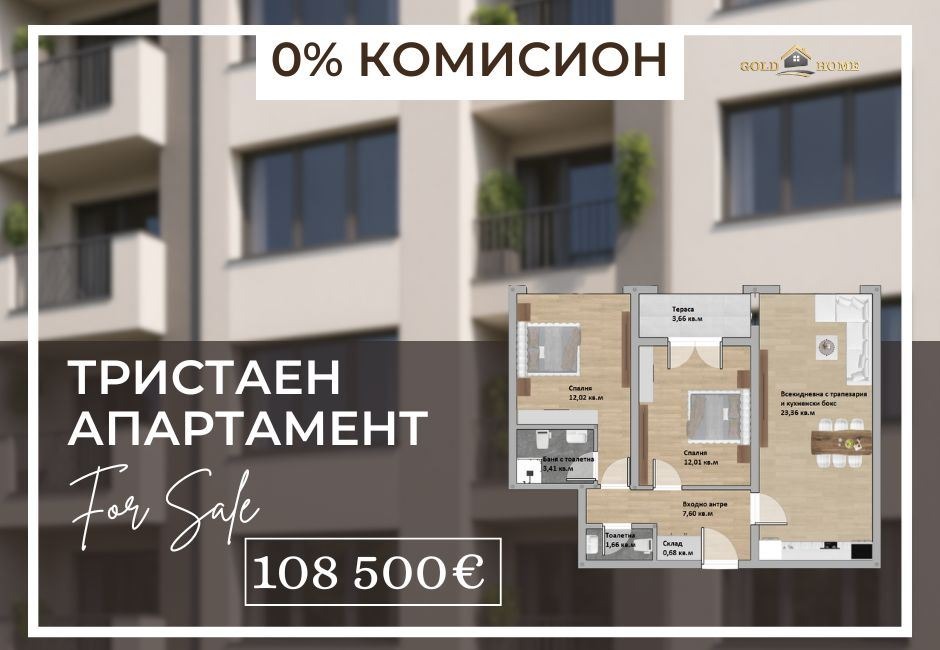 Продава 3-СТАЕН, гр. Пловдив, Христо Смирненски
