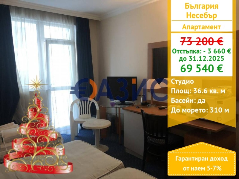 Продава 1-СТАЕН, гр. Несебър, област Бургас