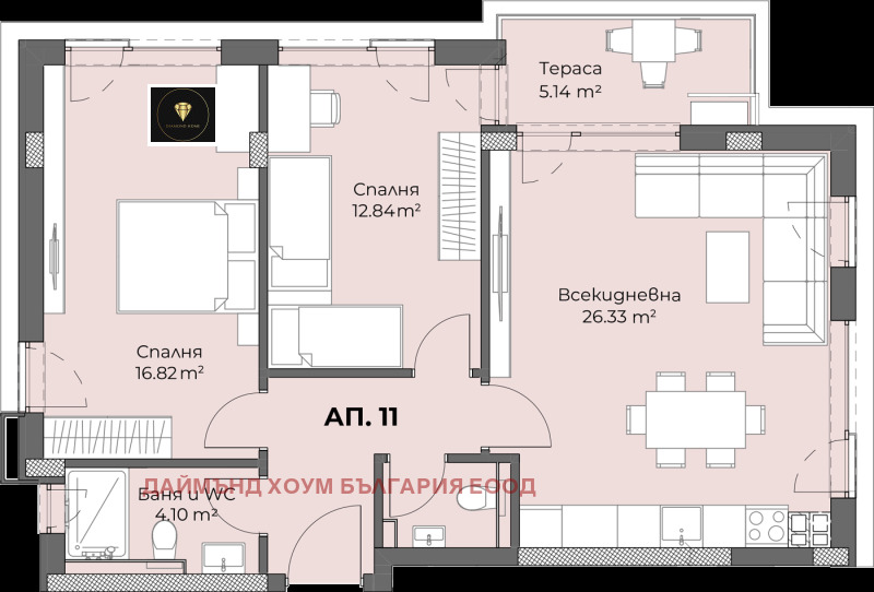 In vendita  2 camere da letto Plovdiv , Hristo Smirnenski , 109 mq | 72758073 - Immagine [3]