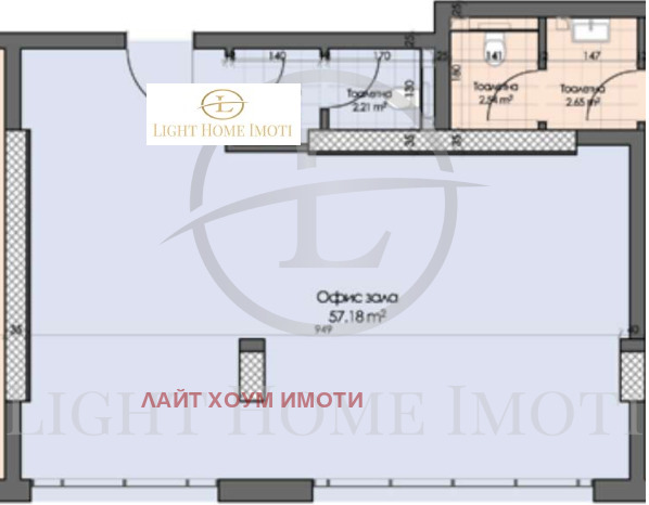 Myytävänä  Toimisto Plovdiv , Gagarin , 90 neliömetriä | 77778624 - kuva [3]