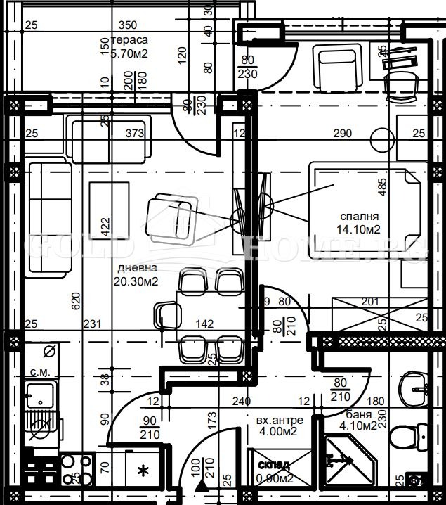 Till salu  1 sovrum Plovdiv , Ostromila , 61 kvm | 41327236 - bild [6]