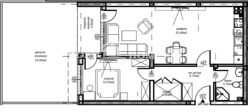 Till salu  1 sovrum Plovdiv , Ostromila , 61 kvm | 41327236 - bild [4]