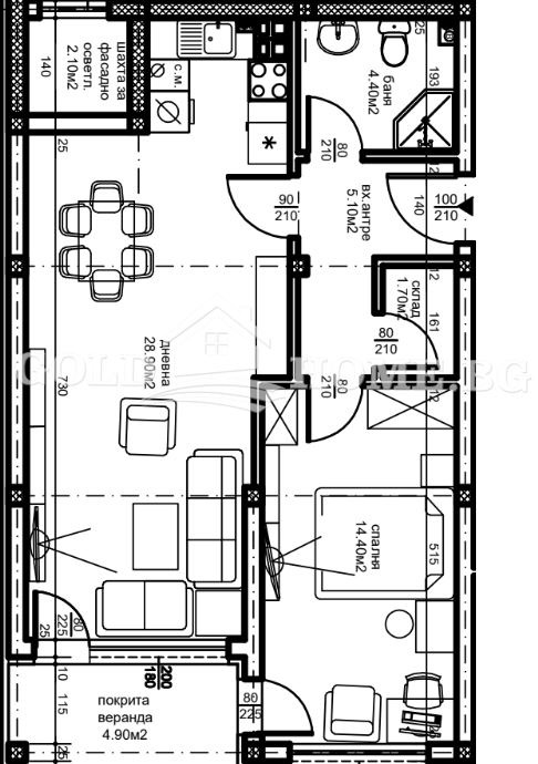 Till salu  1 sovrum Plovdiv , Ostromila , 61 kvm | 41327236 - bild [10]