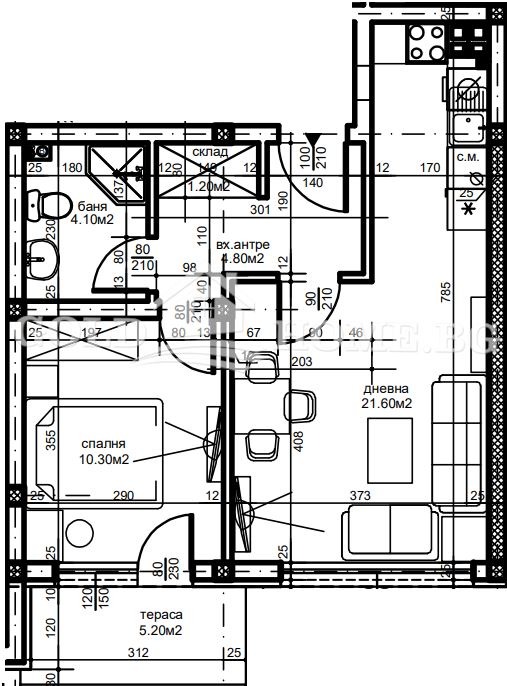 Till salu  1 sovrum Plovdiv , Ostromila , 61 kvm | 41327236 - bild [7]