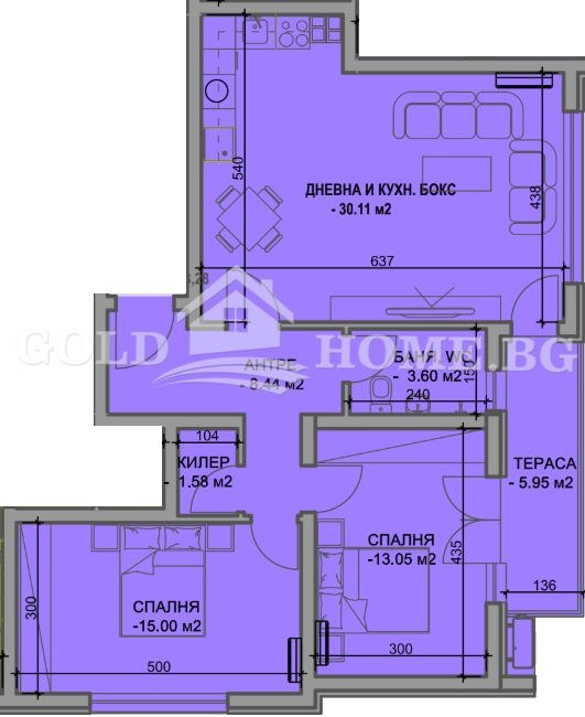 Продава 3-СТАЕН, гр. Пловдив, Южен, снимка 3 - Апартаменти - 54291818