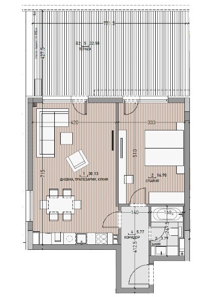 Продаја  1 спаваћа соба Перник , Христо Смирненски , 117 м2 | 28396268