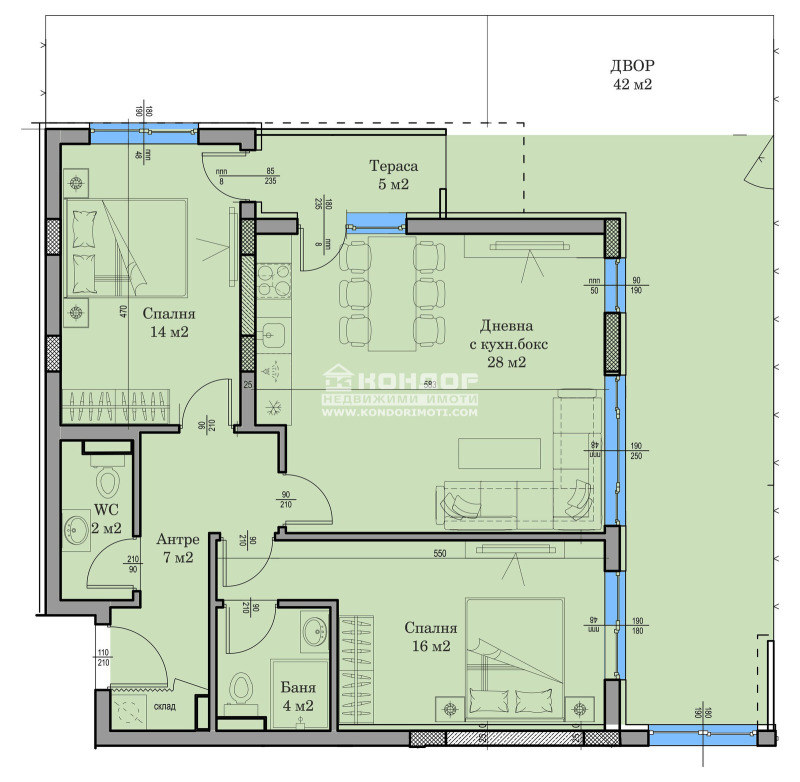 Zu verkaufen  2 Schlafzimmer Plowdiw , Hristo Smirnenski , 157 qm | 58224134 - Bild [2]