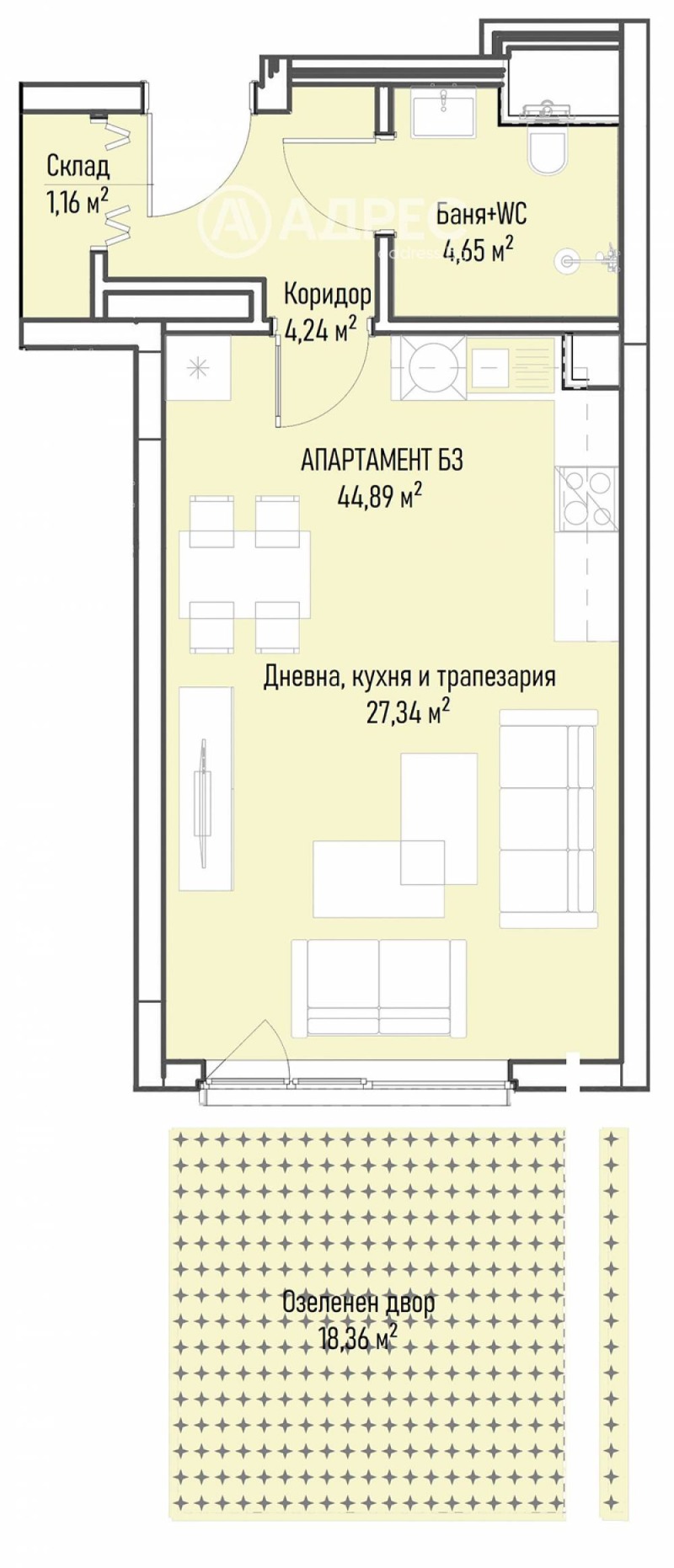 En venta  Estudio Sofia , Mladost 4 , 55 metros cuadrados | 67173597 - imagen [4]