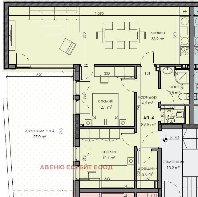 Zu verkaufen  2 Schlafzimmer Warna , Briz , 114 qm | 47026659 - Bild [3]
