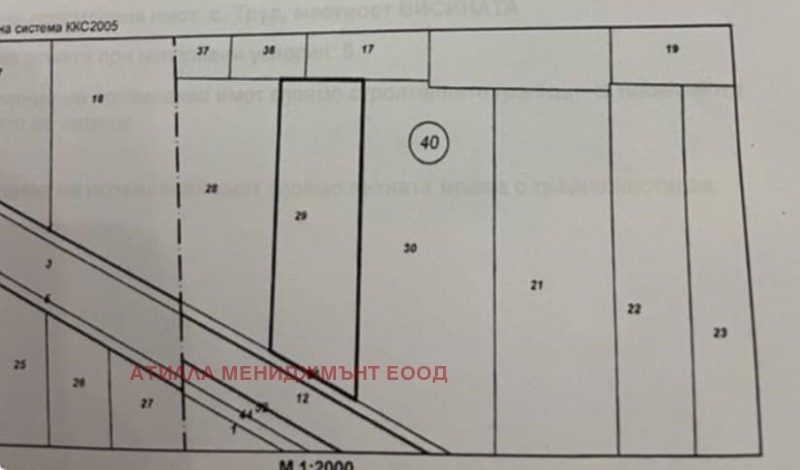 Продава ПАРЦЕЛ, с. Труд, област Пловдив, снимка 1 - Парцели - 49472922