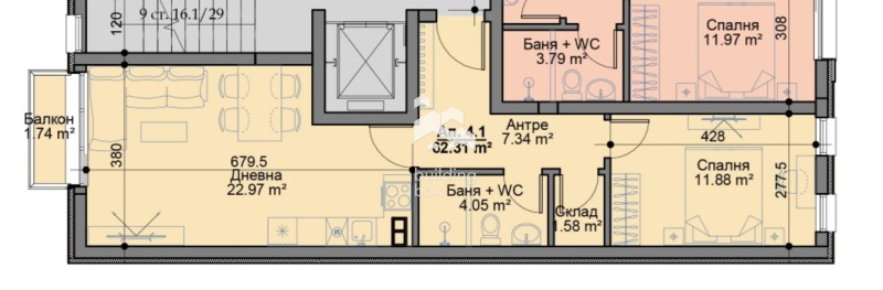 Продава 2-СТАЕН, гр. София, Овча купел, снимка 3 - Апартаменти - 53015501