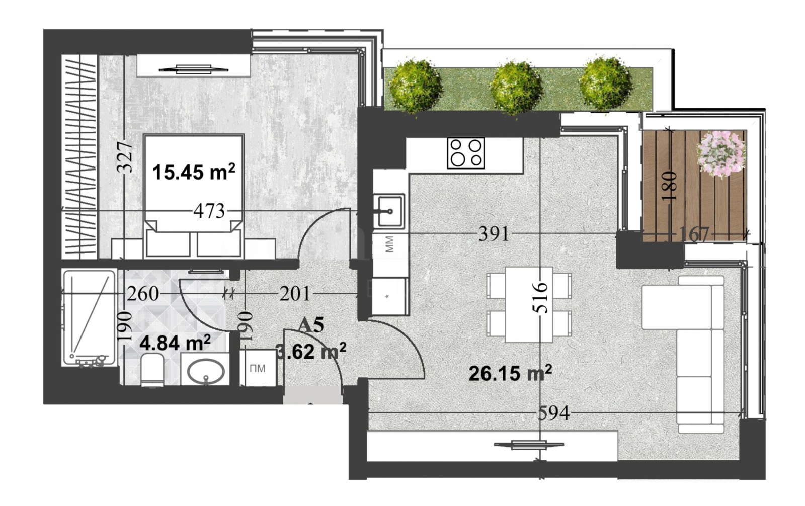 Продава 2-СТАЕН, гр. София, Кръстова вада, снимка 3 - Апартаменти - 53629883
