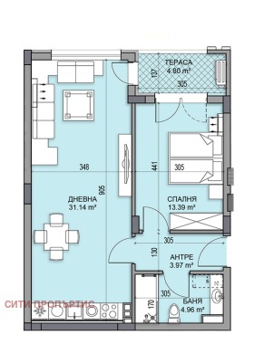 1 bedroom Gagarin, Plovdiv 1