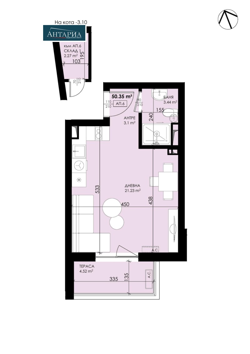 Продава 1-СТАЕН, гр. Созопол, област Бургас, снимка 2 - Апартаменти - 53033396