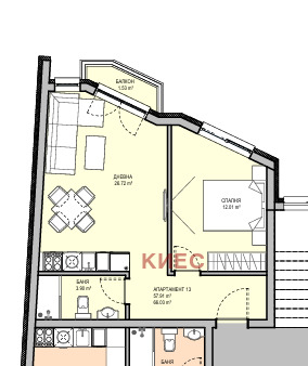 Продава 2-СТАЕН, гр. София, Дружба 1